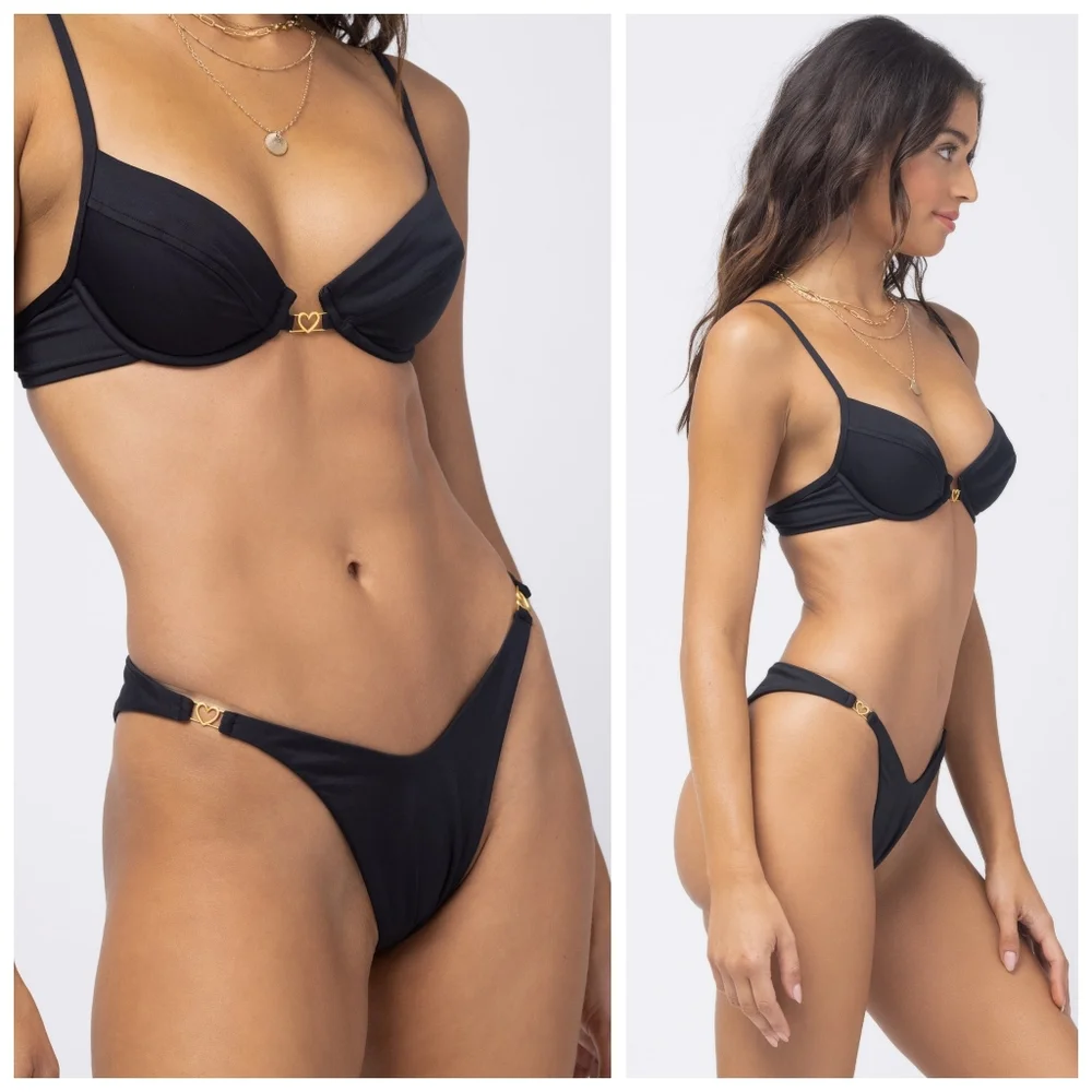 L*Space Stardust Ziggy Bikini Set Black